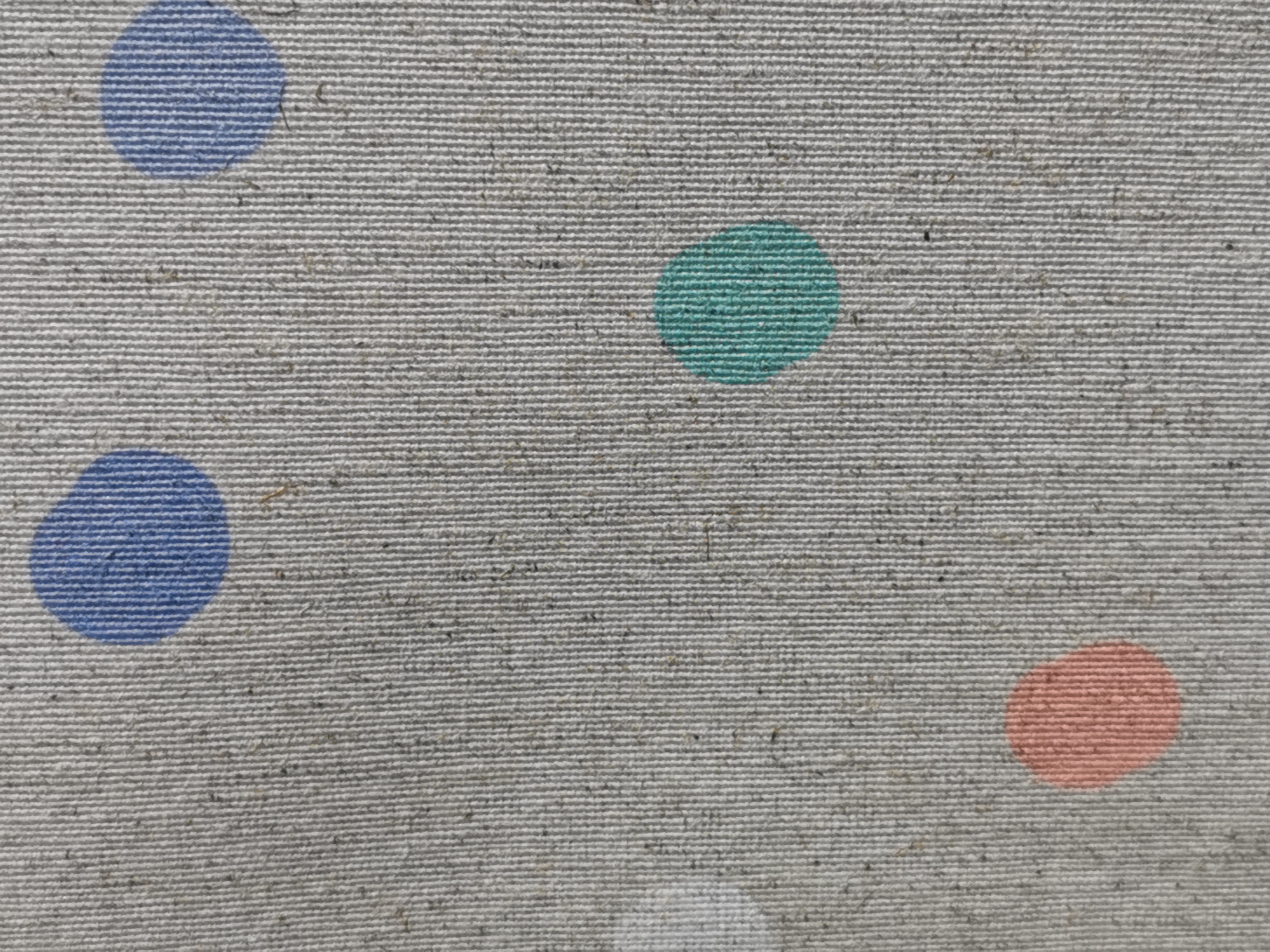 Beschichteter Baumwollstoff Punkte pastell auf Leinen 140 cm breit